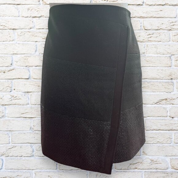 WHBM White House Black Market Asymmetrical Wrap Skirt Size 2 - Picture 1 of 5